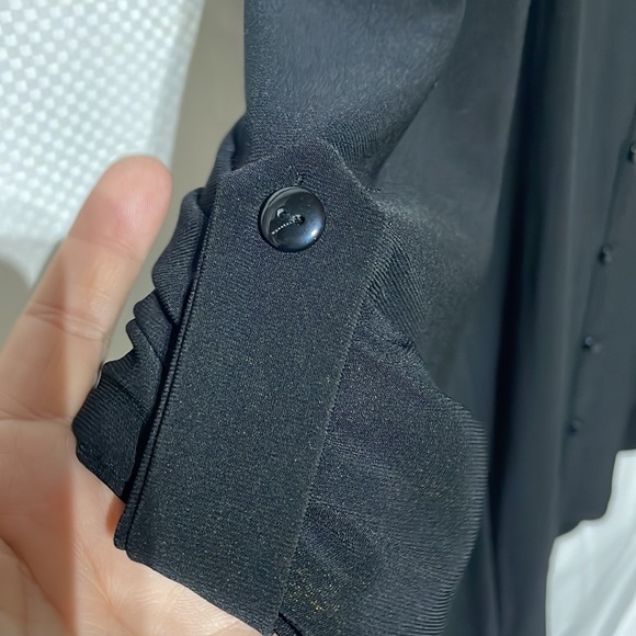 Ciara Sunwoo xl black button down lightweight jacket rear slit nwot - Picture 6 of 10